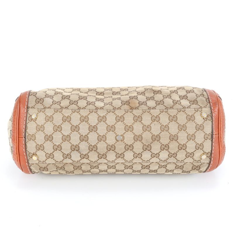 Gucci GG Canvas Running 247183 Leather Tote Bag Shoulder Hand Genuine Leather