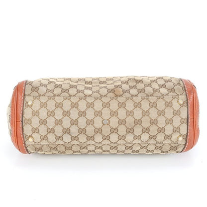 Gucci GG Canvas Running 247183 Leather Tote Bag Shoulder Hand Genuine Leather