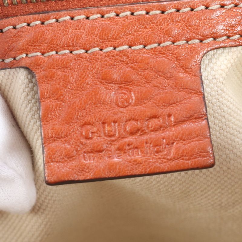 Gucci GG Canvas Running 247183 Leather Tote Bag Shoulder Hand Genuine Leather