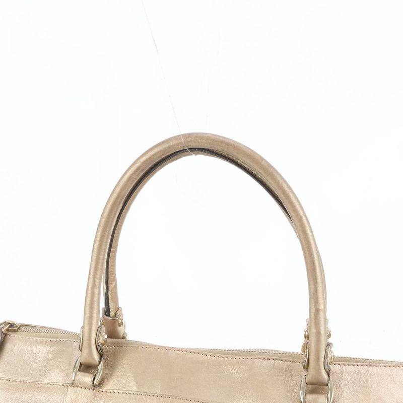 Gucci GG Canvas Abbey Beige 189931 Leather Tote Bag Shoulder Hand A4 Ladies RUM
