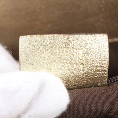 Gucci GG Canvas Abbey Beige 189931 Leather Tote Bag Shoulder Hand A4 Ladies RUM