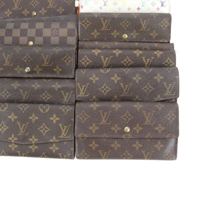 Summary 30 Items Louis Vuitton Monogram Damier Bifold Leather Long Wallet