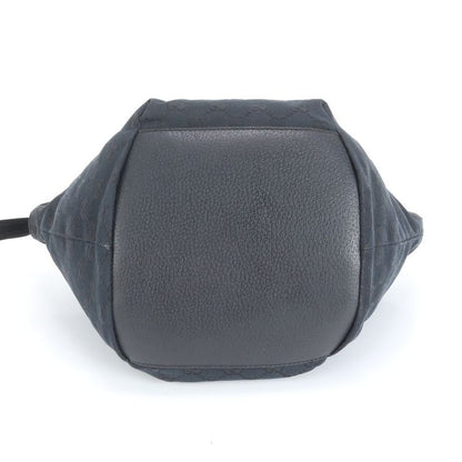 Gucci GG Canvas Sherry Line 131228 Leather Handbag Tote Black Women's RUM Df31-1