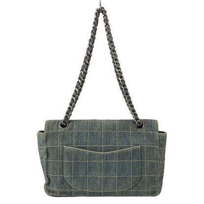 Chanel Shoulder Bag Chocolate Bar Stitch A15285 Navy X Black Flap Bag Chain