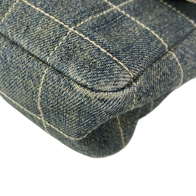 Chanel Shoulder Bag Chocolate Bar Stitch A15285 Navy X Black Flap Bag Chain