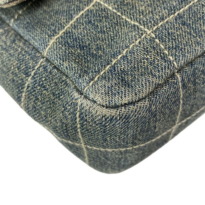 Chanel Shoulder Bag Chocolate Bar Stitch A15285 Navy X Black Flap Bag Chain