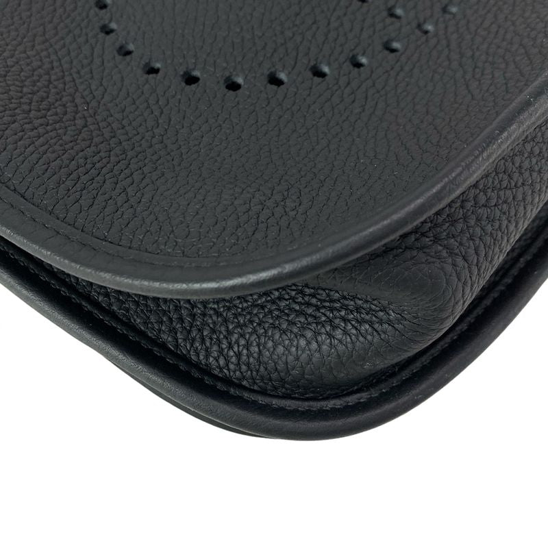 Hermes Shoulder Bag Evelyn 3 III PM H056277ck89 Black Silver Hardware