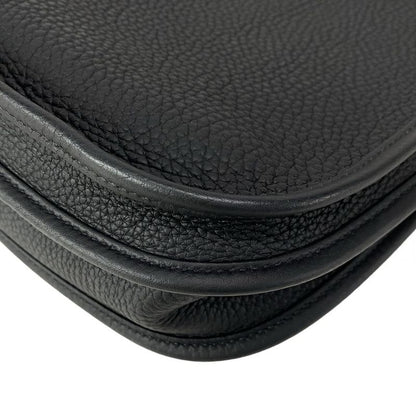 Hermes Shoulder Bag Evelyn 3 III PM H056277ck89 Black Silver Hardware