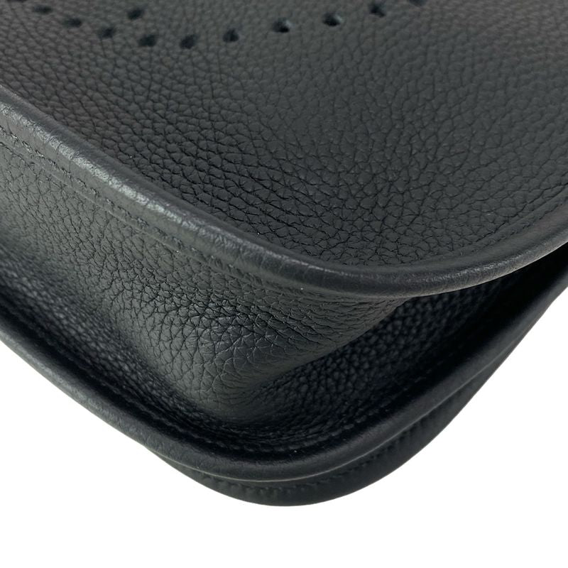 Hermes Shoulder Bag Evelyn 3 III PM H056277ck89 Black Silver Hardware