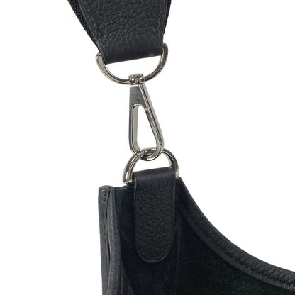 Hermes Shoulder Bag Evelyn 3 III PM H056277ck89 Black Silver Hardware