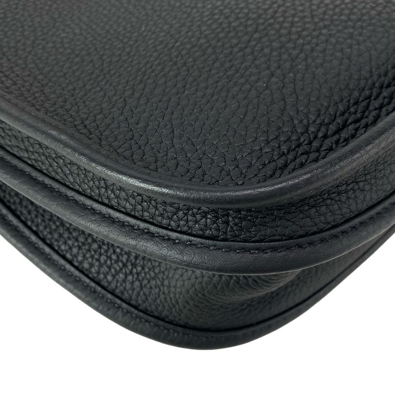Hermes Shoulder Bag Evelyn 3 III PM H056277ck89 Black Silver Hardware