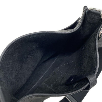 Hermes Shoulder Bag Evelyn 3 III PM H056277ck89 Black Silver Hardware