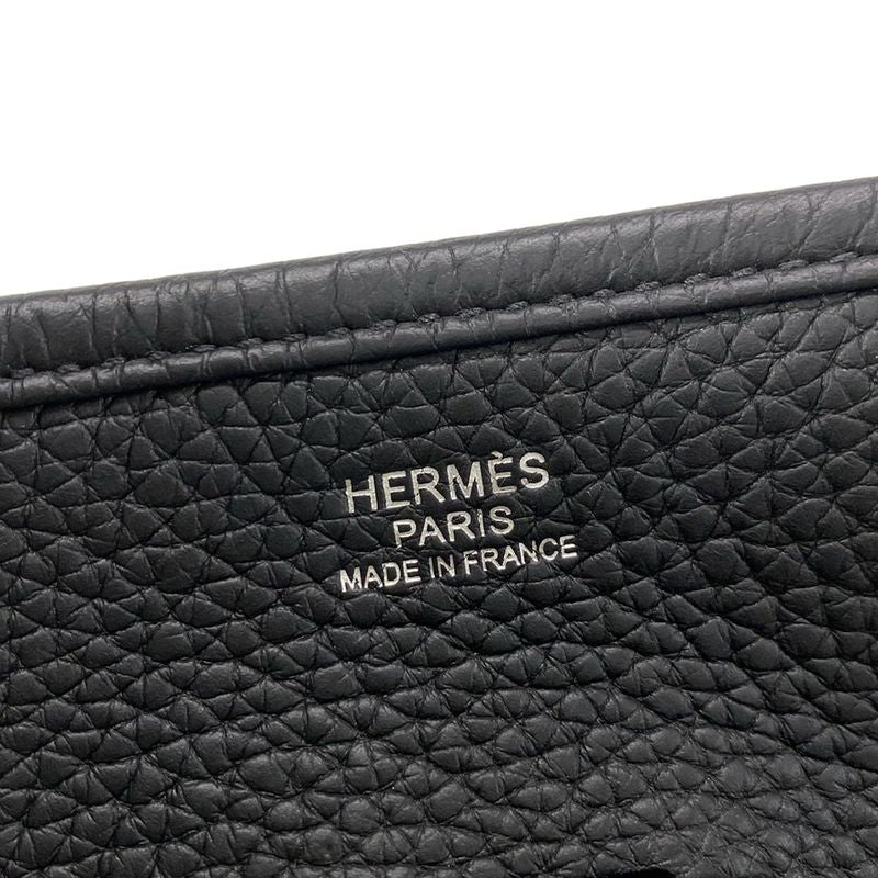 Hermes Shoulder Bag Evelyn 3 III PM H056277ck89 Black Silver Hardware