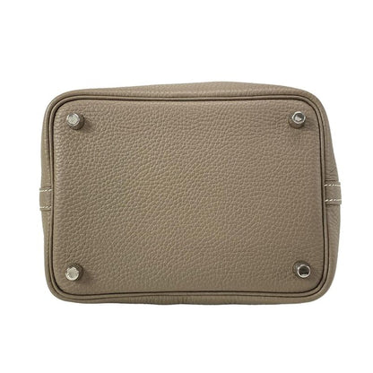 Hermes Handbag Picotin Lock PM H056289c18k Etoupe Silver Hardware