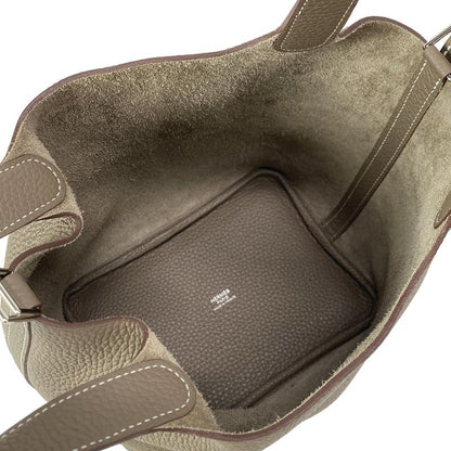 Hermes Handbag Picotin Lock PM H056289c18k Etoupe Silver Hardware