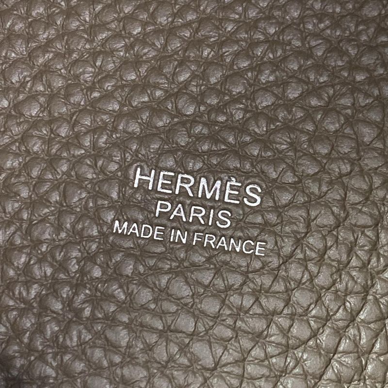 Hermes Handbag Picotin Lock PM H056289c18k Etoupe Silver Hardware
