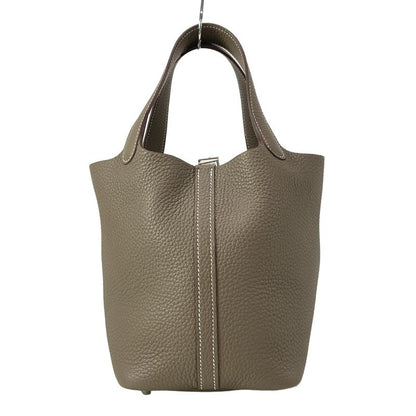 Hermes Handbag Picotin Lock PM H056289c18k Etoupe Silver Hardware