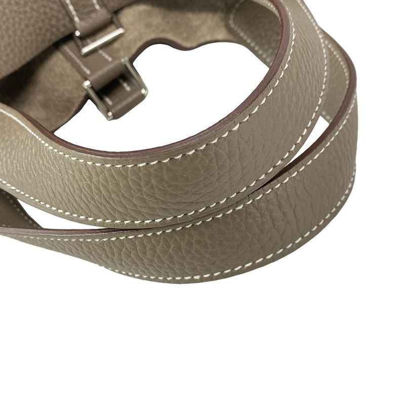 Hermes Handbag Picotin Lock PM H056289c18k Etoupe Silver Hardware