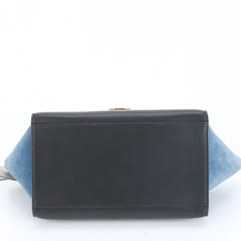 Celine Trapeze Small Leather 2WAY Shoulder Bag Shoulder Tote Hand Gold Hardware