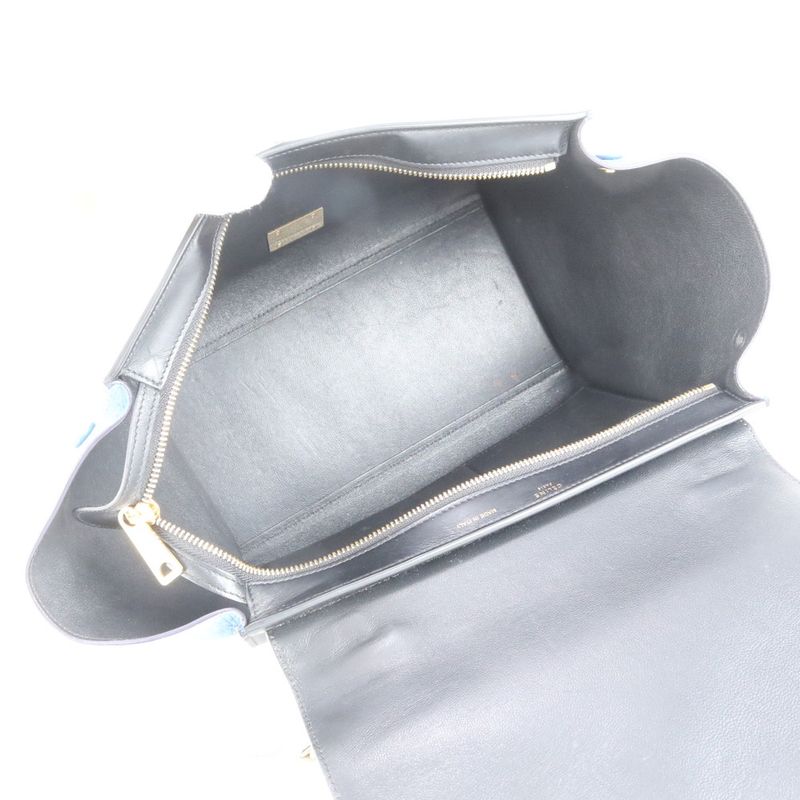 Celine Trapeze Small Leather 2WAY Shoulder Bag Shoulder Tote Hand Gold Hardware