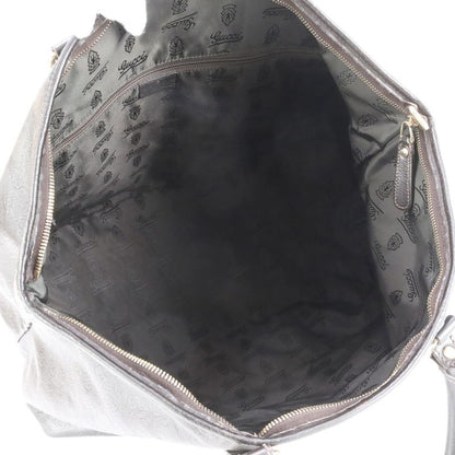 Guccissima 201482 Leather Boston Bag Business Travel Tote Carry Genuine Leather