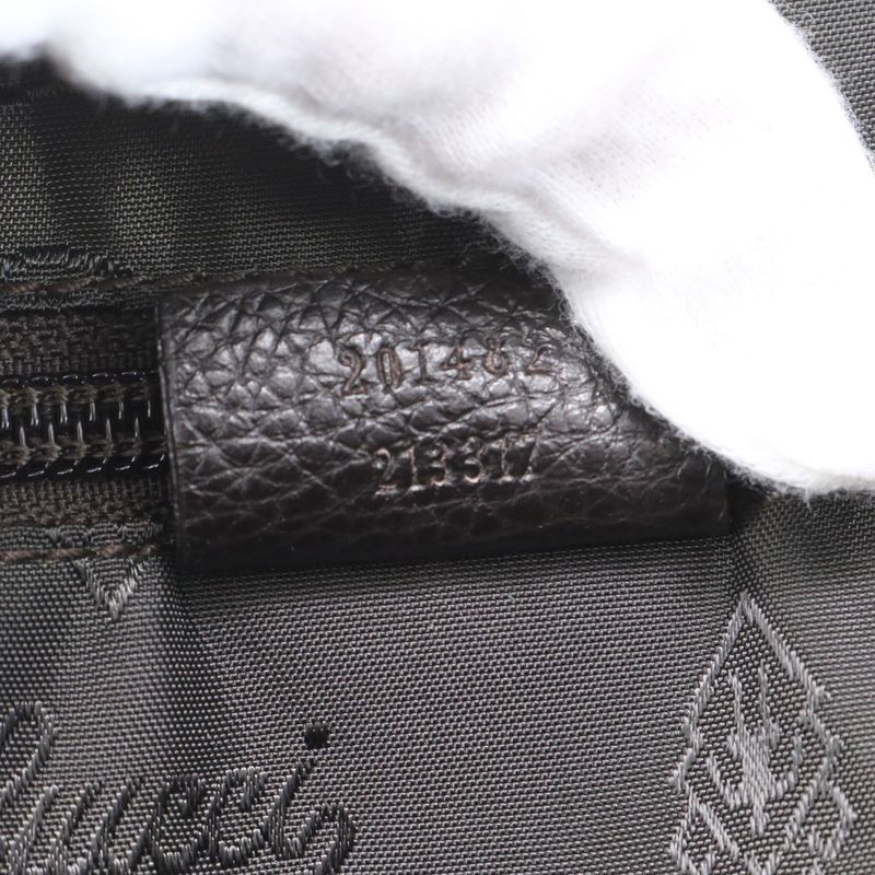 Guccissima 201482 Leather Boston Bag Business Travel Tote Carry Genuine Leather