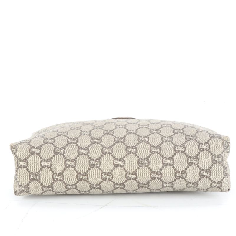 Gucci GG Plus Leather Second Bag Clutch Pouch Commuting Business Genuine