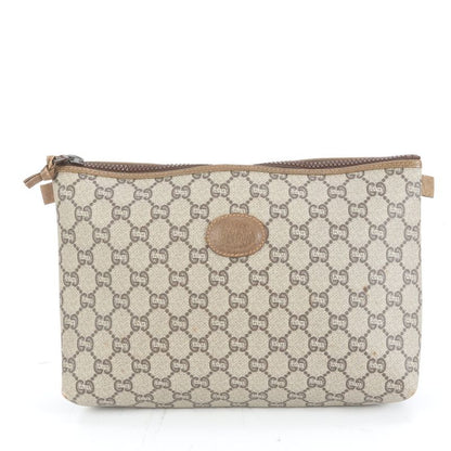 Gucci GG Plus Leather Second Bag Clutch Pouch Commuting Business Genuine