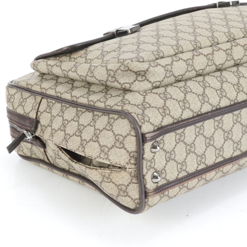 Gucci GG Supreme 108825 Leather Business Bag Document Bag Briefcase Tote