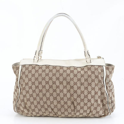 Gucci Control Card Included GG Canvas Abbey 190248 Leather Tote Bag Shoulder A4