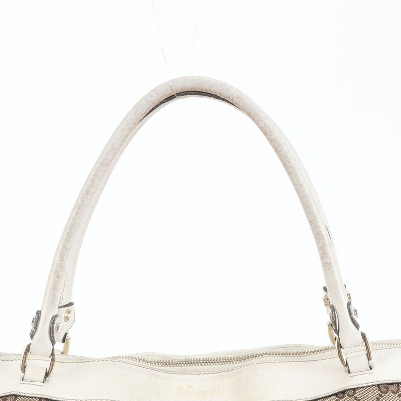 Gucci Control Card Included GG Canvas Abbey 190248 Leather Tote Bag Shoulder A4