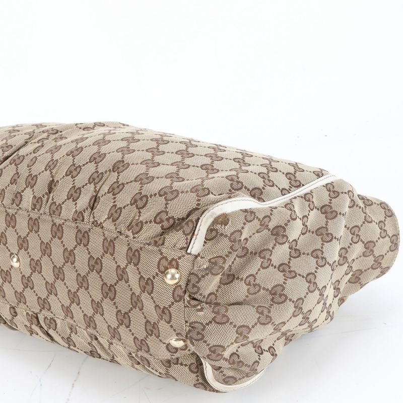 Gucci Control Card Included GG Canvas Abbey 190248 Leather Tote Bag Shoulder A4