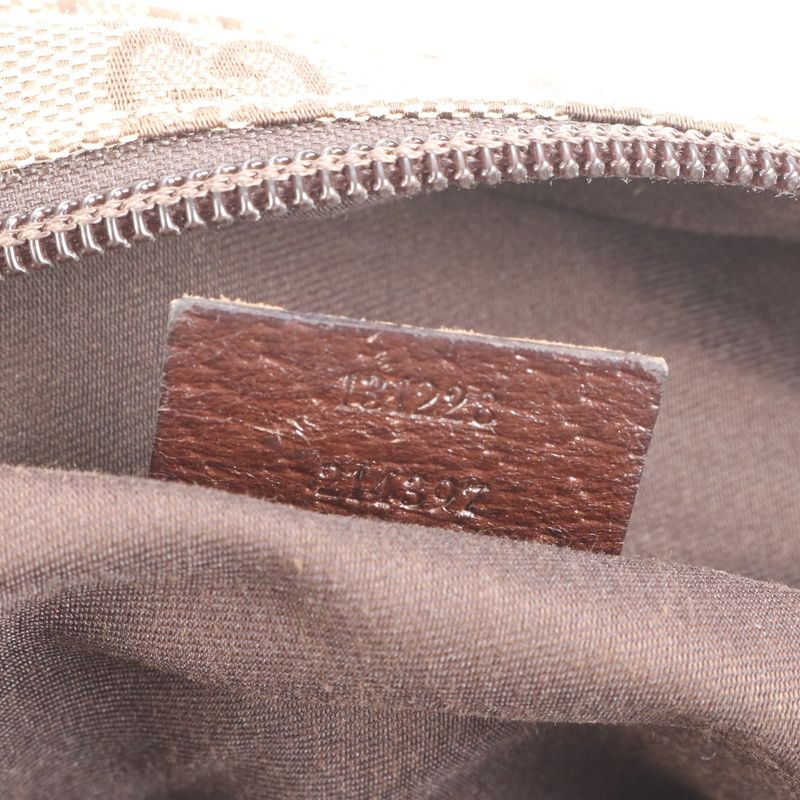 Gucci GG Canvas Sherry Line 131228 Leather Tote Bag Shoulder Hand Ladies ECE