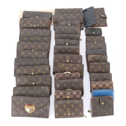Summary 35-piece Set Louis Vuitton Monogram Damier Leather Long Wallet Bi-fold