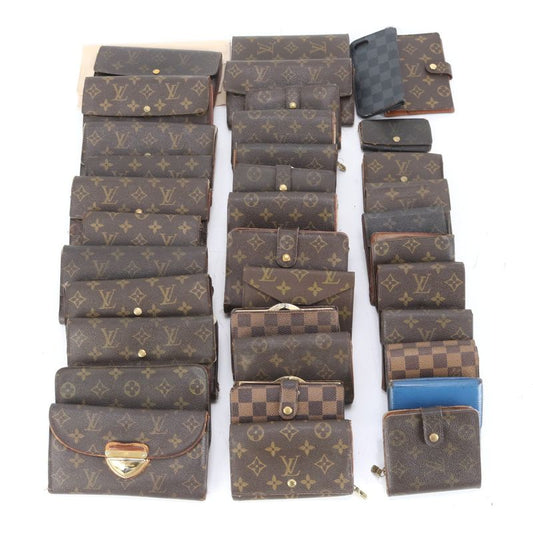 Summary 35-piece Set Louis Vuitton Monogram Damier Leather Long Wallet Bi-fold