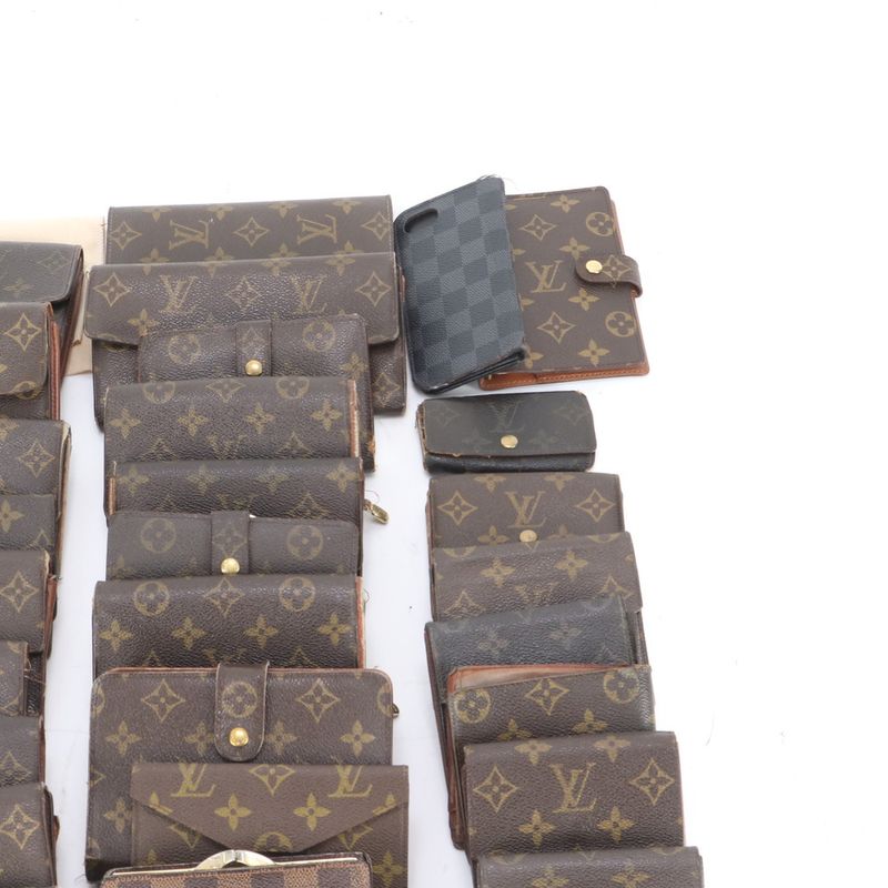 Summary 35-piece Set Louis Vuitton Monogram Damier Leather Long Wallet Bi-fold
