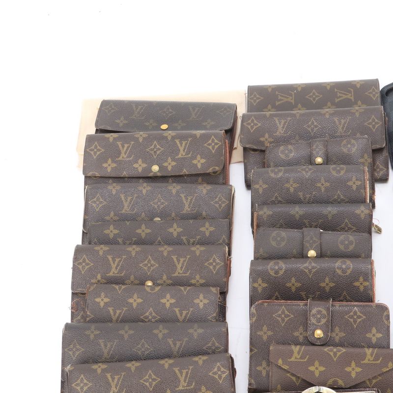 Summary 35-piece Set Louis Vuitton Monogram Damier Leather Long Wallet Bi-fold