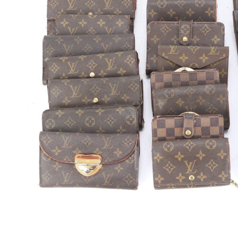 Summary 35-piece Set Louis Vuitton Monogram Damier Leather Long Wallet Bi-fold