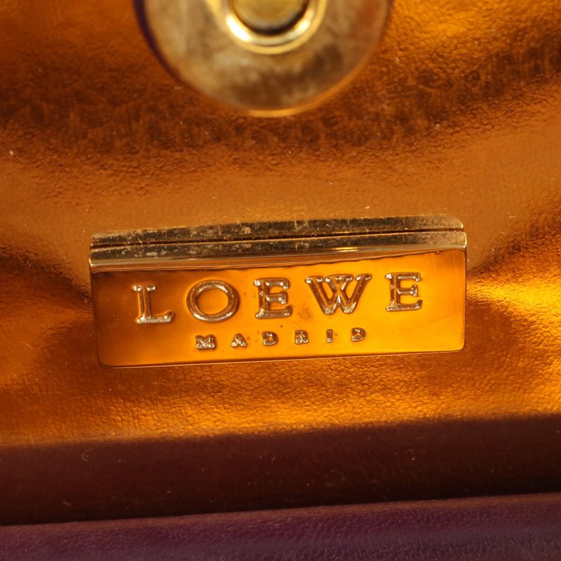 Vintage Loewe Anagram Leather Tote Bag Shoulder Hand Ladies ECE Df38-8