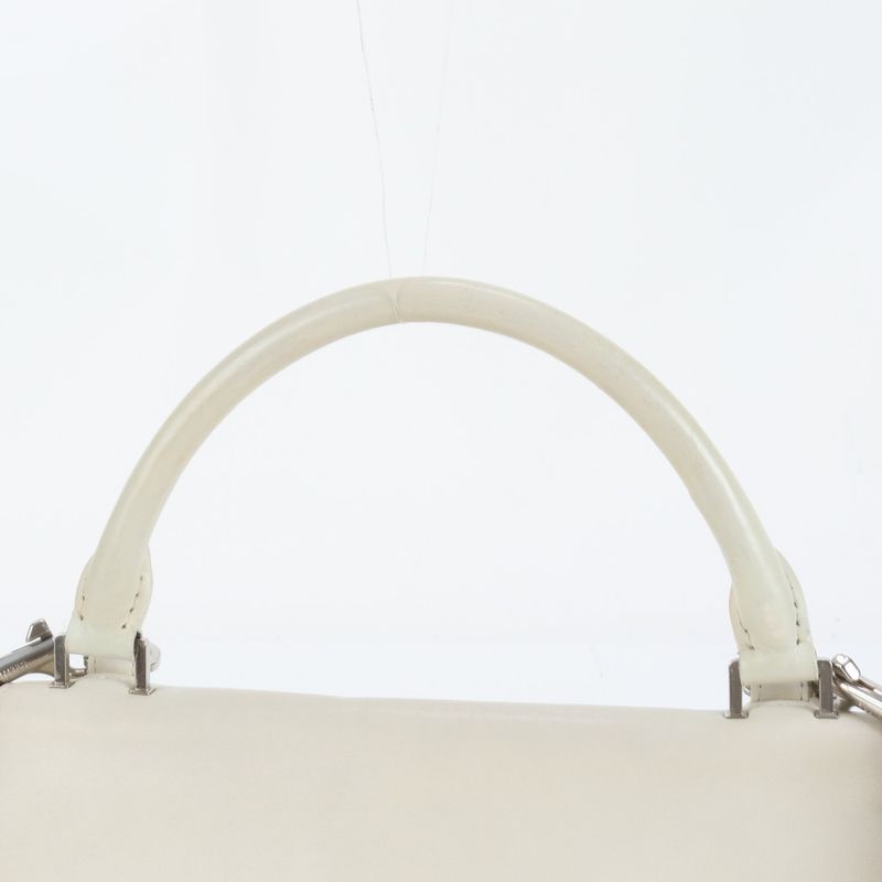 Celine Trapeze Small Leather 2WAY Shoulder Bag Shoulder Tote Hand Silver