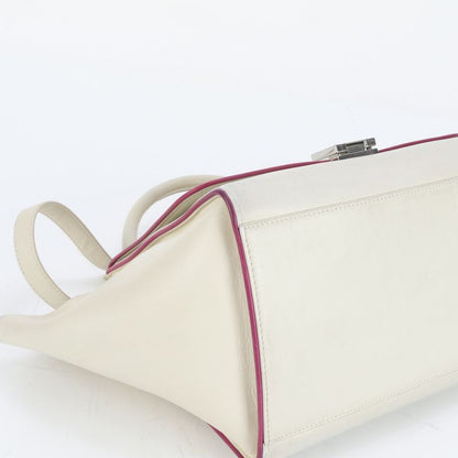 Celine Trapeze Small Leather 2WAY Shoulder Bag Shoulder Tote Hand Silver