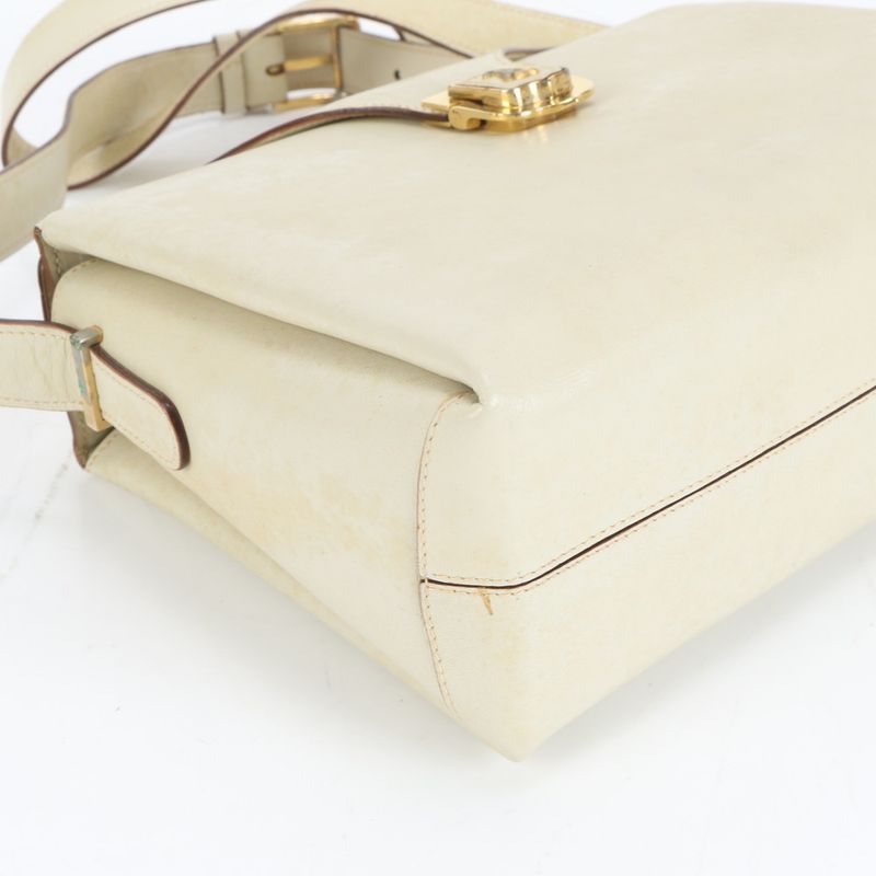 Celine Triomphe Leather Shoulder Bag Crossbody Gold Hardware Genuine Leather