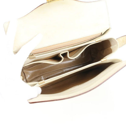 Celine Triomphe Leather Shoulder Bag Crossbody Gold Hardware Genuine Leather