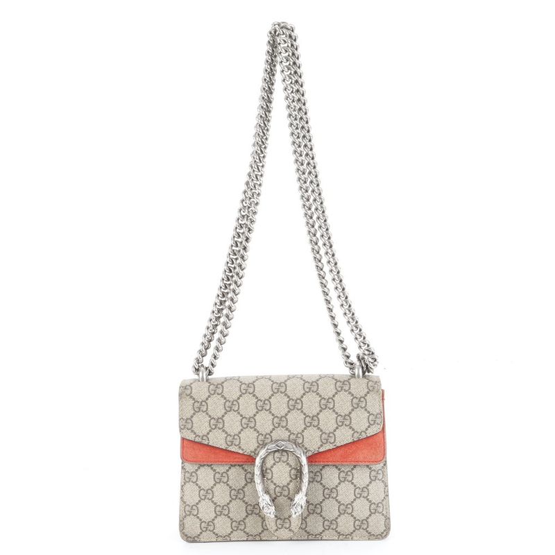 Gucci GG Supreme Dionysus 421970 Leather 2WAY Chain Shoulder Bag Crossbody