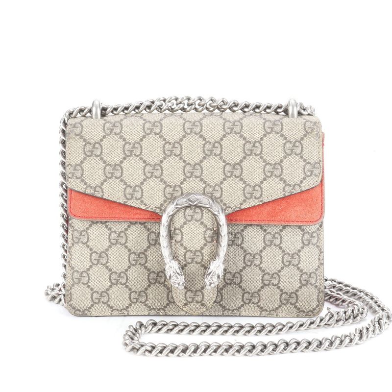 Gucci GG Supreme Dionysus 421970 Leather 2WAY Chain Shoulder Bag Crossbody