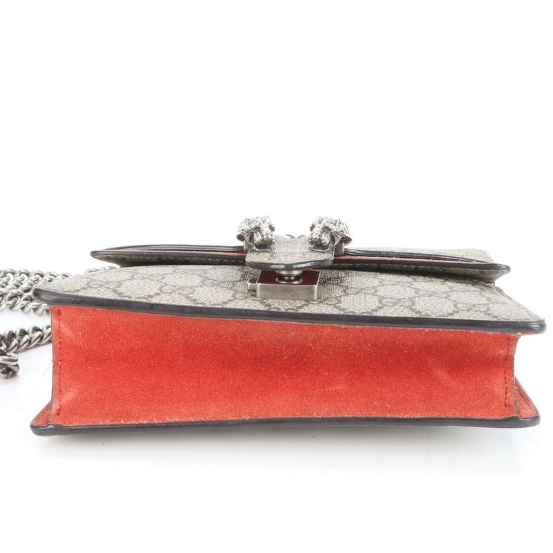 Gucci GG Supreme Dionysus 421970 Leather 2WAY Chain Shoulder Bag Crossbody