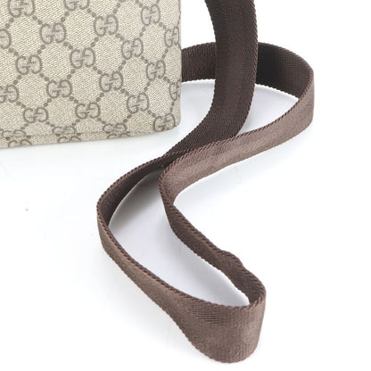 Gucci GG Supreme 223666 Leather Shoulder Bag Crossbody Messenger Brown Men's