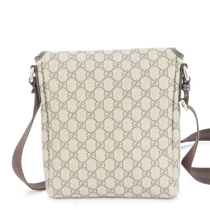 Gucci GG Supreme 223666 Leather Shoulder Bag Crossbody Messenger Brown Men's