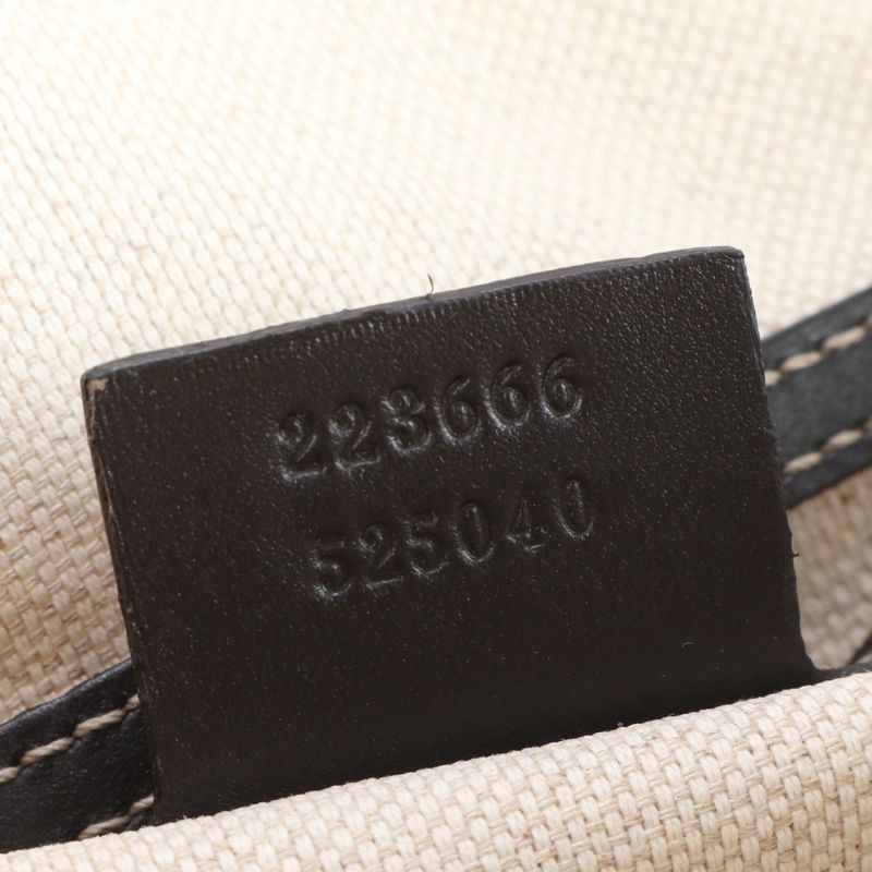 Gucci GG Supreme 223666 Leather Shoulder Bag Crossbody Messenger Brown Men's