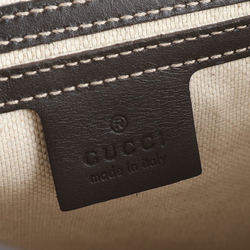 Gucci GG Supreme 223666 Leather Shoulder Bag Crossbody Messenger Brown Men's